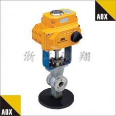 電動V型調節球閥