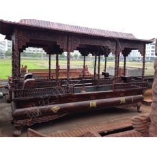 鑄鐵長方八龍柱香爐