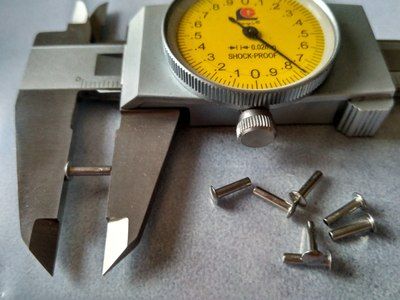 304不銹鋼 扁圓頭半空心鉚釘 GB873 M2.5 Φ2.5mm 2.5*4~2.5*20