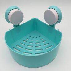 浴室三角強(qiáng)力吸盤塑料置物架 衛(wèi)生間壁掛浴室角架