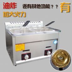 商用雙缸關(guān)東煮機(jī)器油炸鍋燃?xì)庹t炸薯條機(jī)煤氣煮面爐